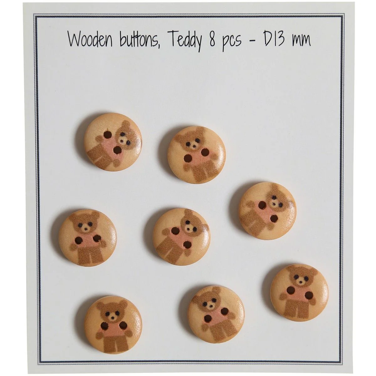 Wooden Buttons, Teddy - Image 3