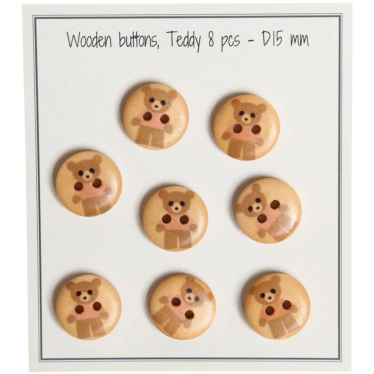 Wooden Buttons, Teddy - Image 6