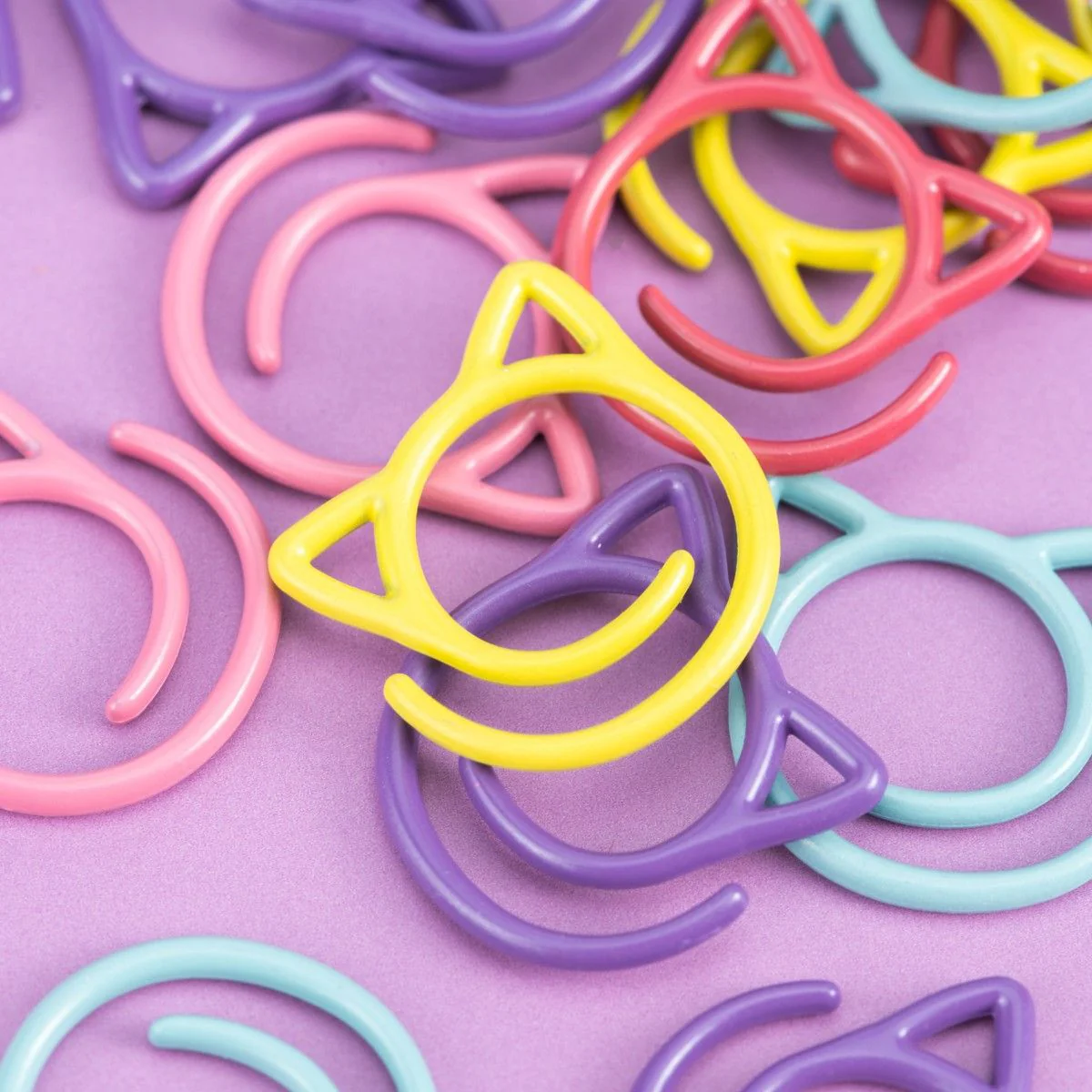 Metal Stitch Markers - Cat - Image 3