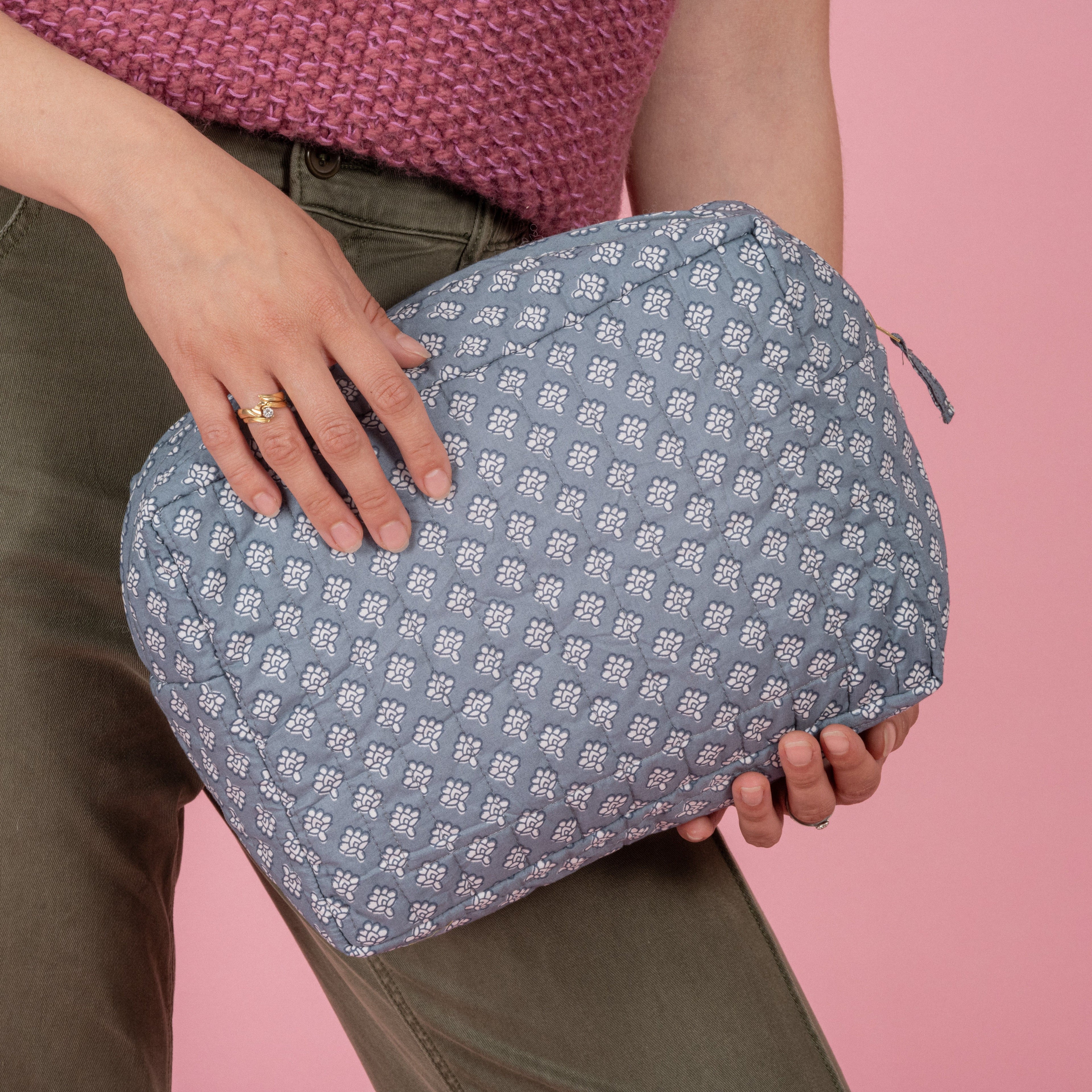 Quilted Project Bag - Rectangular - Large - Image 3